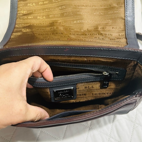 Ralph Lauren  Elegant Gray Leather Crossbody Bag - Picture 10 of 13